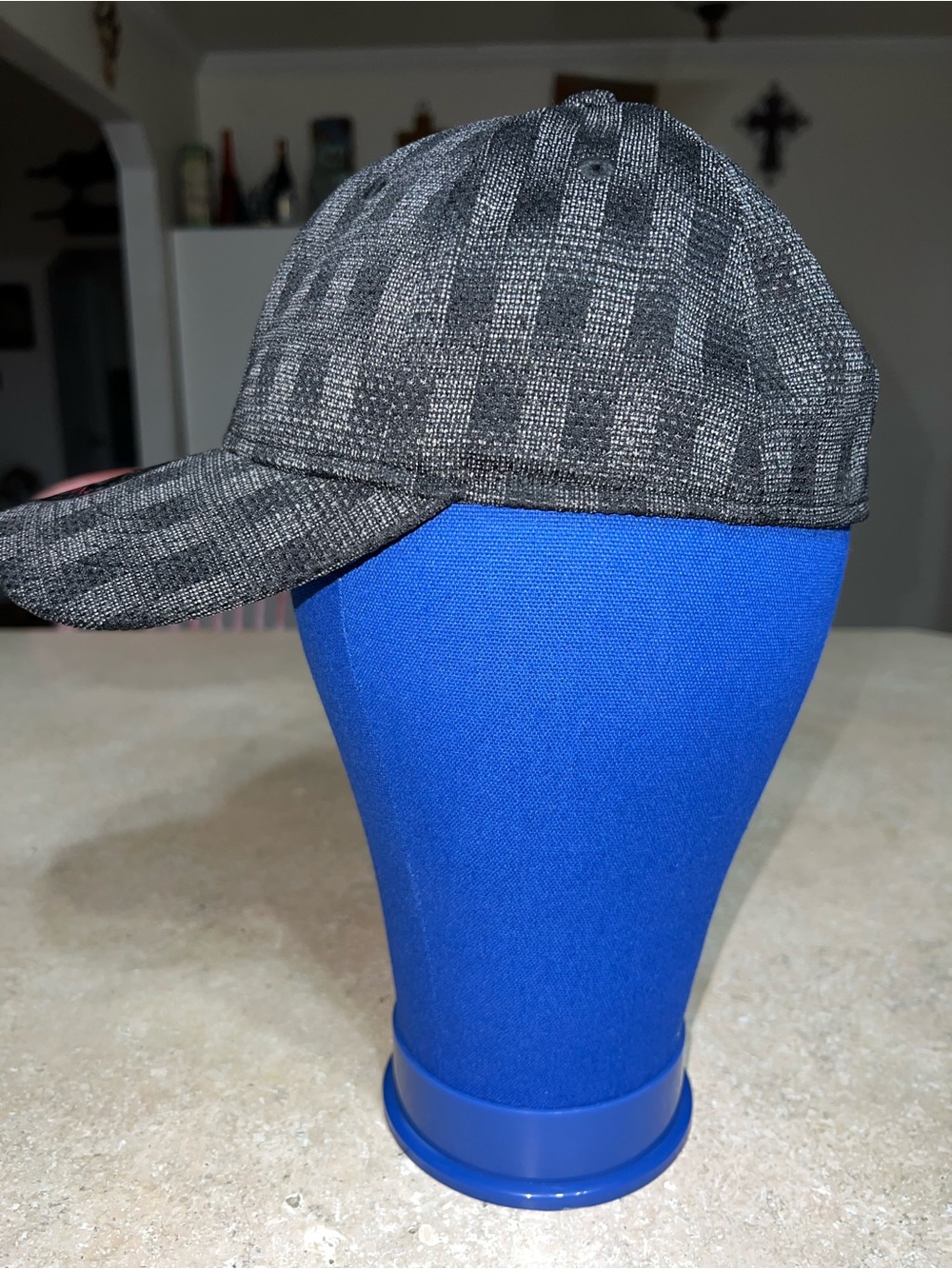 Unk Gray Plaid Baseball Cap
